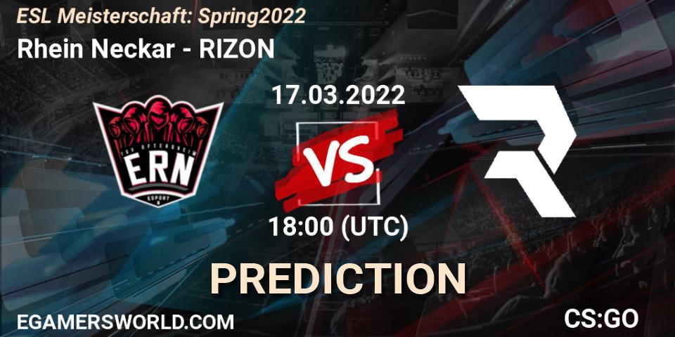 Rhein Neckar - RIZON: прогноз. 17.03.22, CS2 (CS:GO), ESL Meisterschaft: Spring 2022