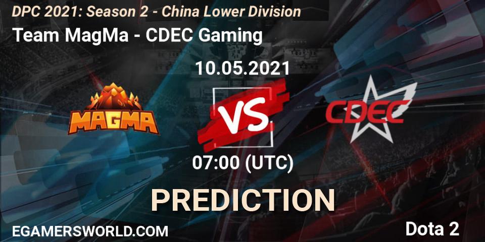 Team MagMa - CDEC Gaming: прогноз. 10.05.2021 at 06:55, Dota 2, DPC 2021: Season 2 - China Lower Division