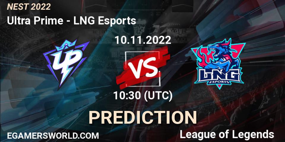 Ultra Prime - LNG Esports: прогноз. 10.11.22, LoL, NEST 2022