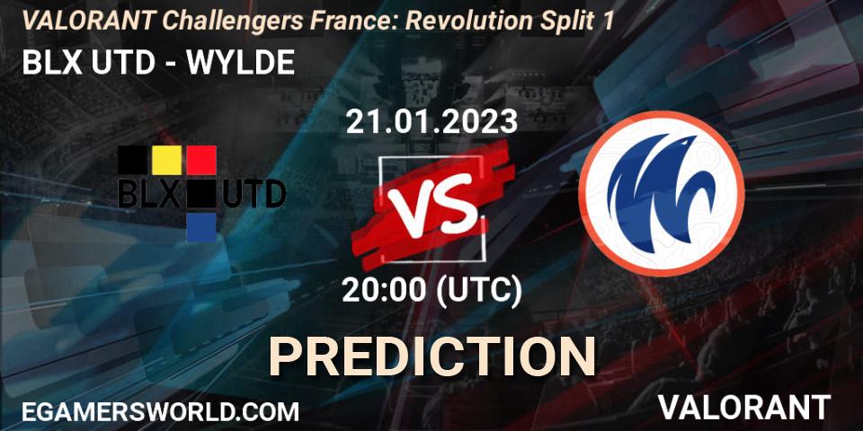 BLX UTD - WYLDE: прогноз. 21.01.2023 at 20:05, VALORANT, VALORANT Challengers 2023 France: Revolution Split 1