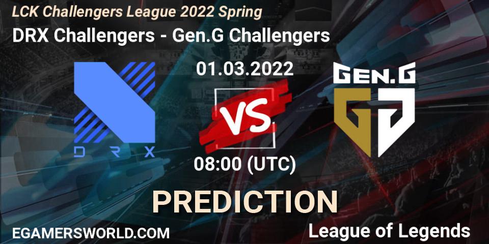 DRX Challengers - Gen.G Challengers: прогноз. 01.03.2022 at 08:00, LoL, LCK Challengers League 2022 Spring