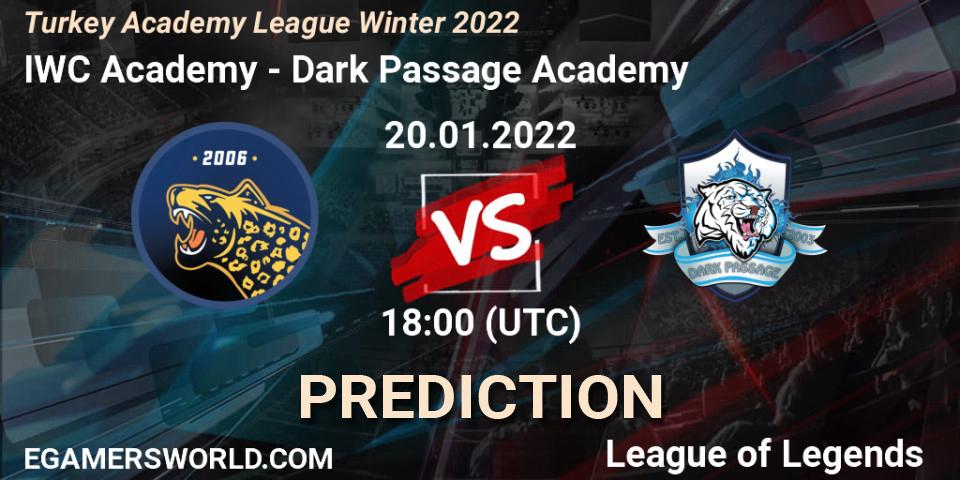 IWC Academy - Dark Passage Academy: прогноз. 20.01.2022 at 18:00, LoL, Turkey Academy League Winter 2022