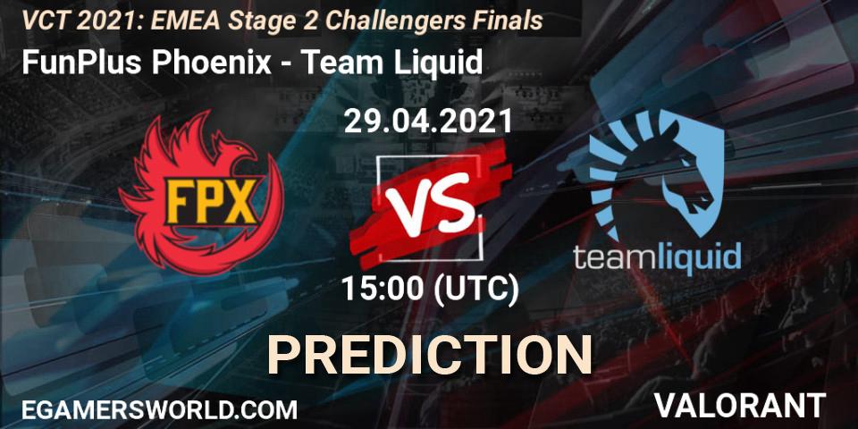 FunPlus Phoenix - Team Liquid: прогноз. 29.04.2021 at 15:00, VALORANT, VCT 2021: EMEA Stage 2 Challengers Finals