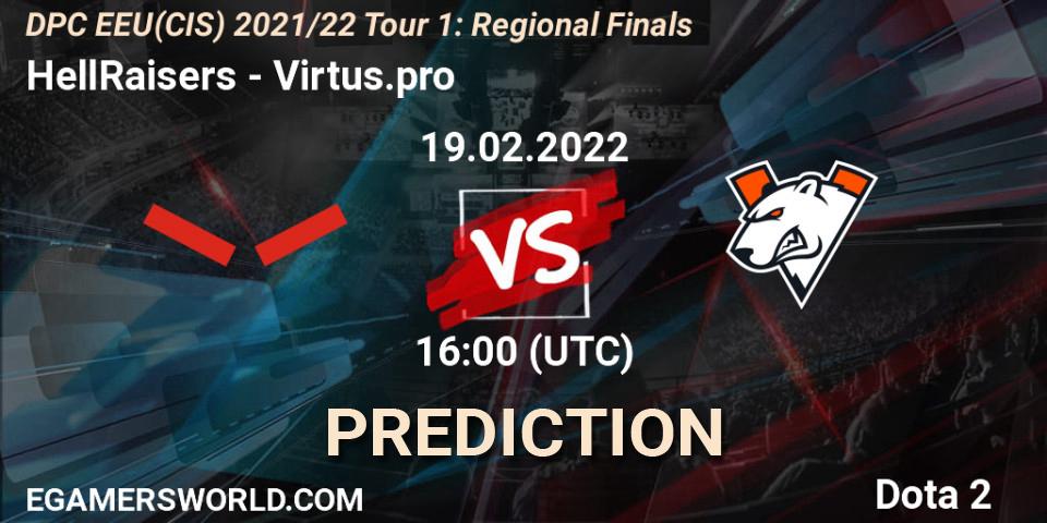 HellRaisers - Virtus.pro: прогноз. 19.02.22, Dota 2, DPC EEU(CIS) 2021/22 Tour 1: Regional Finals