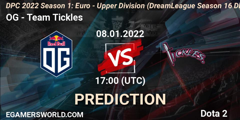 OG - Team Tickles: прогноз. 08.01.2022 at 16:55, Dota 2, DPC 2022 Season 1: Euro - Upper Division (DreamLeague Season 16 DPC WEU)
