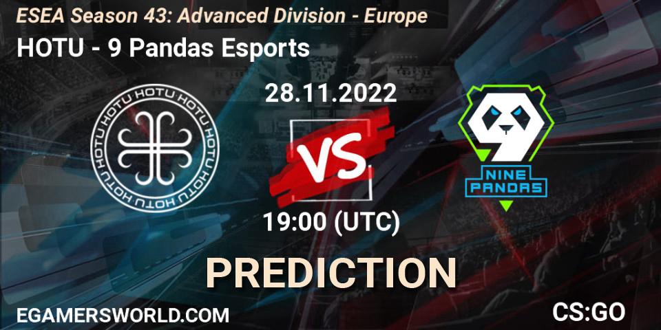 HOTU - 9 Pandas Esports: прогноз. 28.11.22, CS2 (CS:GO), ESEA Season 43: Advanced Division - Europe