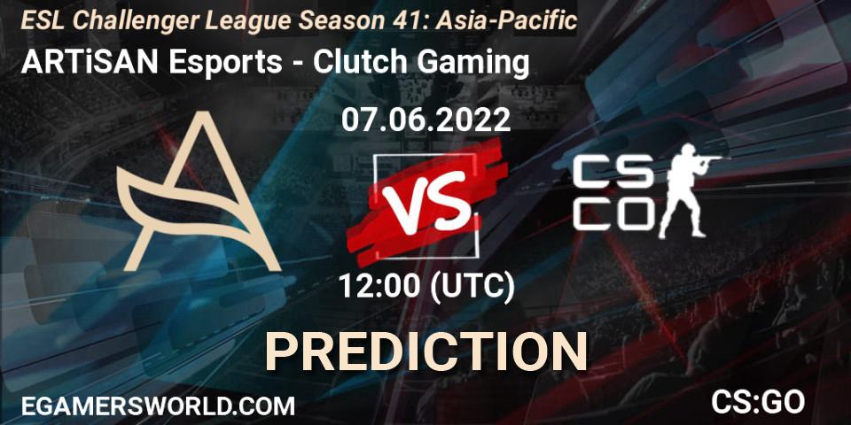 ARTiSAN Esports - Clutch Gaming: прогноз. 07.06.2022 at 12:00, Counter-Strike (CS2), ESL Challenger League Season 41: Asia-Pacific