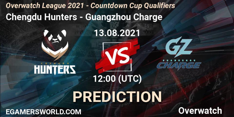 Chengdu Hunters - Guangzhou Charge: прогноз. 07.08.2021 at 12:50, Overwatch, Overwatch League 2021 - Countdown Cup Qualifiers