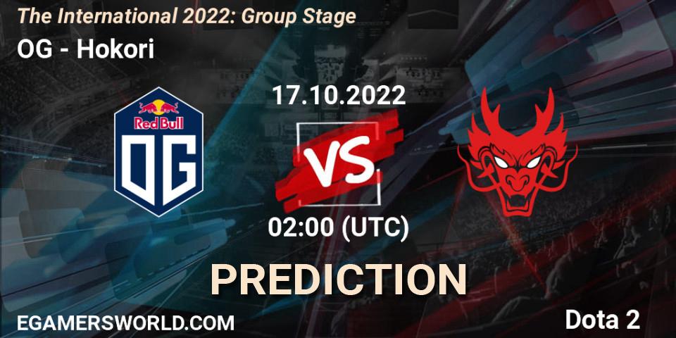 OG - Hokori: прогноз. 17.10.22, Dota 2, The International 2022: Group Stage
