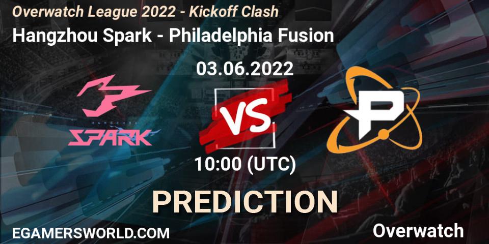 Hangzhou Spark - Philadelphia Fusion: прогноз. 03.06.2022 at 10:00, Overwatch, Overwatch League 2022 - Kickoff Clash