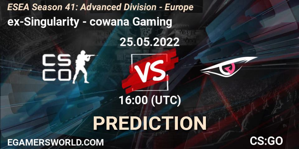 ex-Singularity - cowana Gaming: прогноз. 25.05.22, CS2 (CS:GO), ESEA Season 41: Advanced Division - Europe