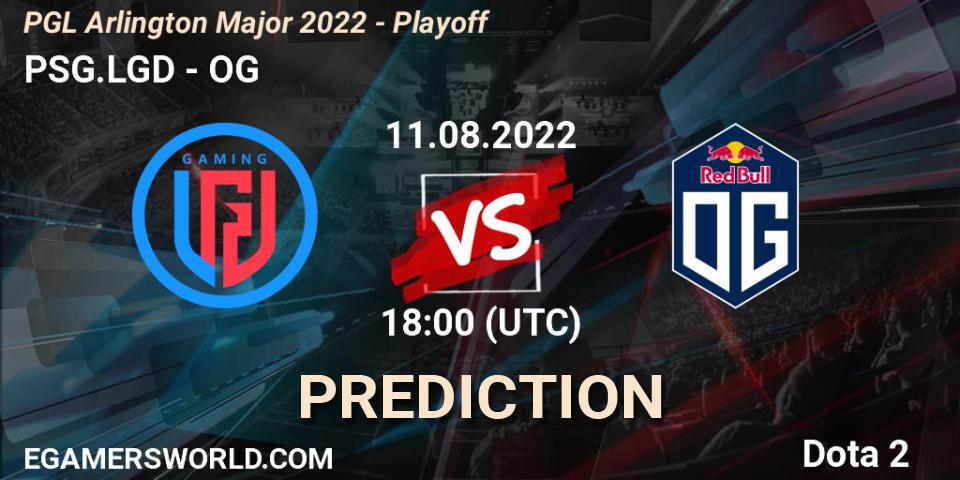 PSG.LGD - OG: прогноз. 11.08.22, Dota 2, PGL Arlington Major 2022 - Playoff