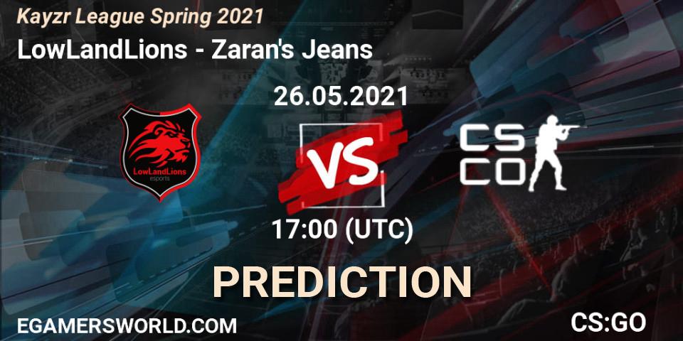 LowLandLions - Zaran's Jeans: прогноз. 26.05.2021 at 17:00, Counter-Strike (CS2), Kayzr League Spring 2021