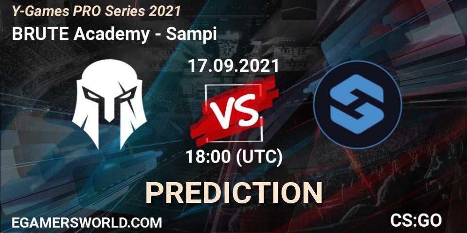 BRUTE Academy - Sampi: прогноз. 17.09.2021 at 18:00, Counter-Strike (CS2), Y-Games PRO Series 2021