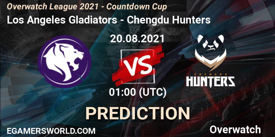 Los Angeles Gladiators - Chengdu Hunters: прогноз. 20.08.2021 at 02:30, Overwatch, Overwatch League 2021 - Countdown Cup