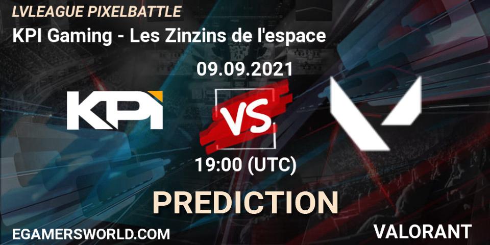 KPI Gaming - Les Zinzins de l'espace: прогноз. 09.09.2021 at 19:00, VALORANT, LVLEAGUE PIXELBATTLE
