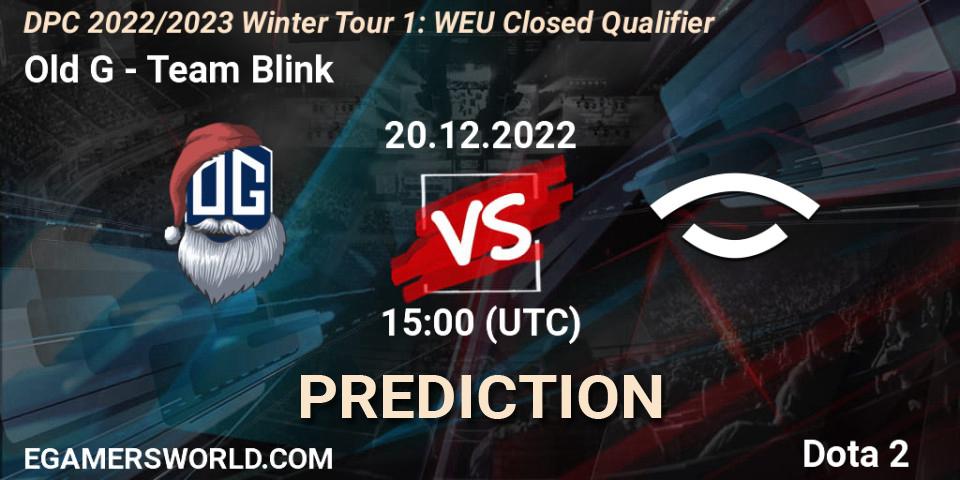 Old G - Team Blink: прогноз. 20.12.22, Dota 2, DPC 2022/2023 Winter Tour 1: WEU Closed Qualifier