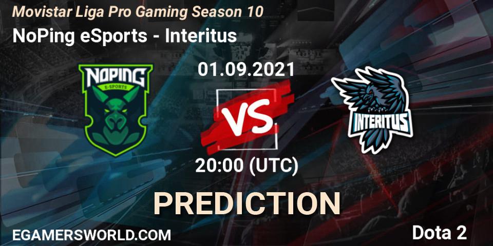 NoPing eSports - Interitus: прогноз. 01.09.2021 at 20:01, Dota 2, Movistar Liga Pro Gaming Season 10