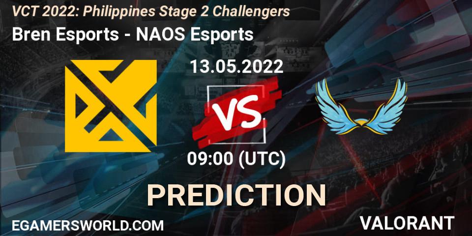 Bren Esports - NAOS Esports: прогноз. 13.05.2022 at 10:00, VALORANT, VCT 2022: Philippines Stage 2 Challengers