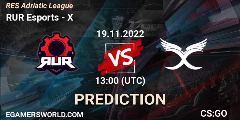 RUR Esports - X: прогноз. 19.11.2022 at 13:00, Counter-Strike (CS2), RES Adriatic League