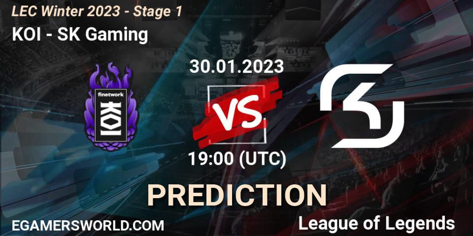 KOI - SK Gaming: прогноз. 30.01.23, LoL, LEC Winter 2023 - Stage 1