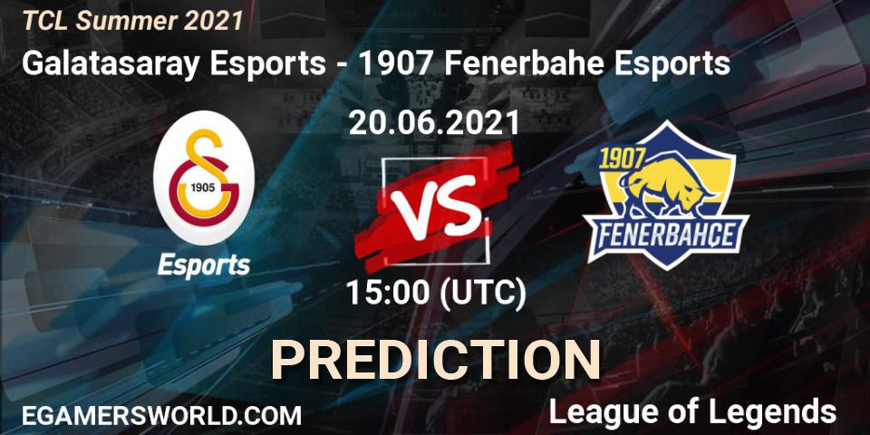 Galatasaray Esports - 1907 Fenerbahçe Esports: прогноз. 20.06.2021 at 15:00, LoL, TCL Summer 2021