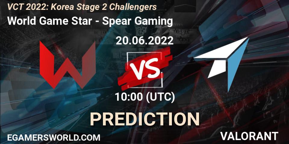 World Game Star - Spear Gaming: прогноз. 20.06.22, VALORANT, VCT 2022: Korea Stage 2 Challengers