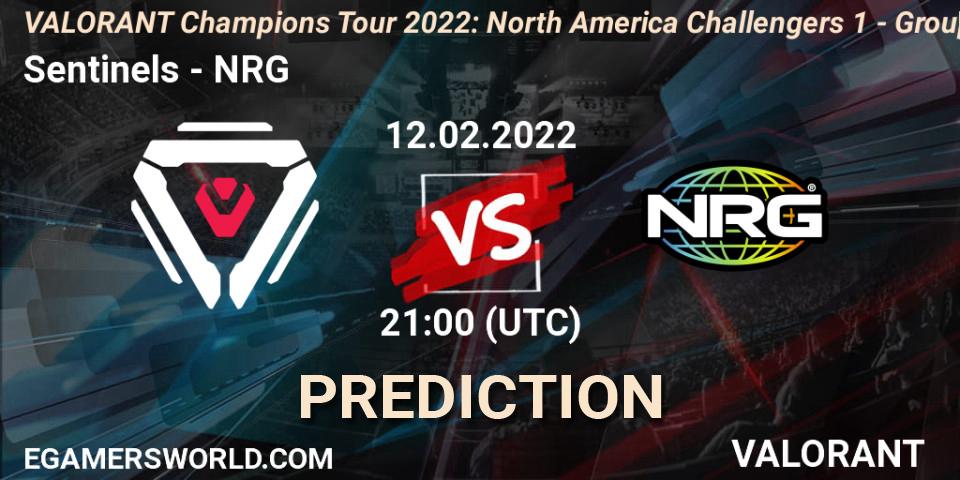 Sentinels - NRG: прогноз. 12.02.2022 at 21:00, VALORANT, VCT 2022: North America Challengers 1 - Group Stage