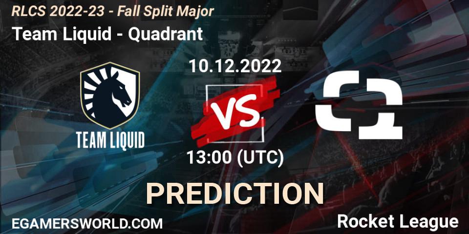 Team Liquid - Quadrant: прогноз. 10.12.22, Rocket League, RLCS 2022-23 - Fall Split Major