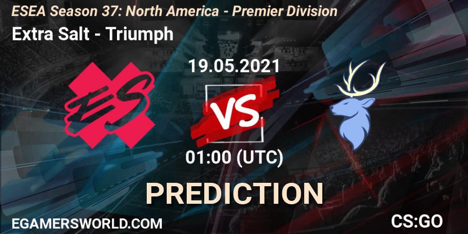 Extra Salt - Triumph: прогноз. 23.05.2021 at 23:00, Counter-Strike (CS2), ESEA Season 37: North America - Premier Division