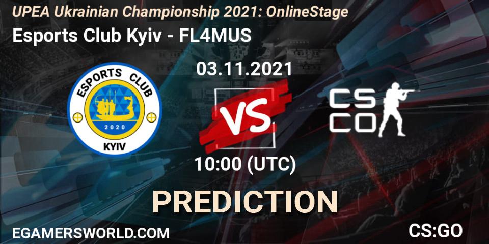 Esports Club Kyiv - FL4MUS: прогноз. 03.11.2021 at 10:00, Counter-Strike (CS2), UPEA Ukrainian Championship 2021: Online Stage