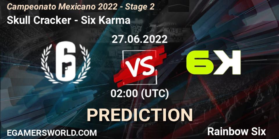 Skull Cracker - Six Karma: прогноз. 27.06.2022 at 01:00, Rainbow Six, Campeonato Mexicano 2022 - Stage 2