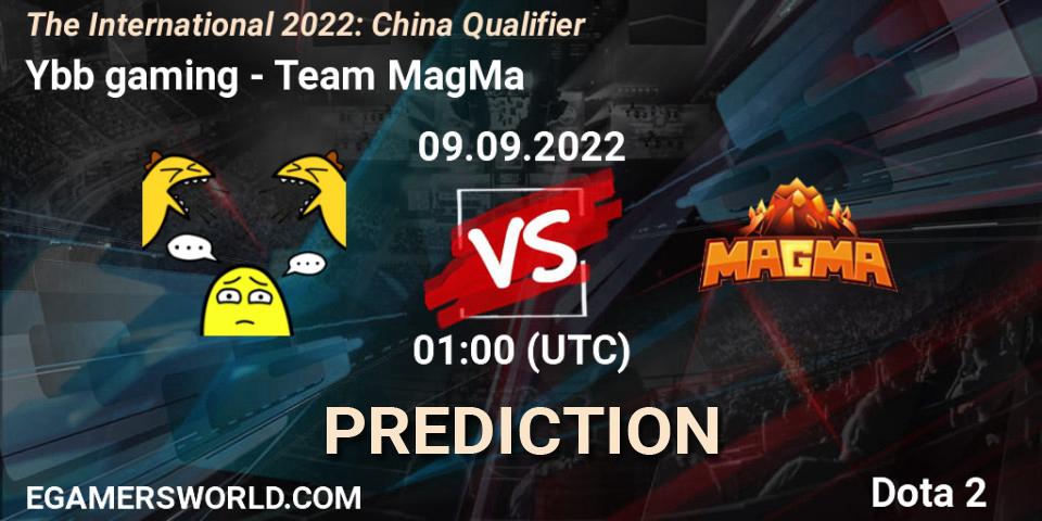 Ybb gaming - Team MagMa: прогноз. 09.09.22, Dota 2, The International 2022: China Qualifier