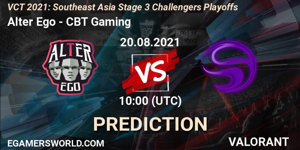 Alter Ego - CBT Gaming: прогноз. 20.08.2021 at 10:00, VALORANT, VCT 2021: Southeast Asia Stage 3 Challengers Playoffs