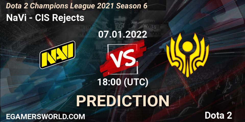 NaVi - CIS Rejects: прогноз. 08.01.2022 at 15:00, Dota 2, Dota 2 Champions League 2021 Season 6
