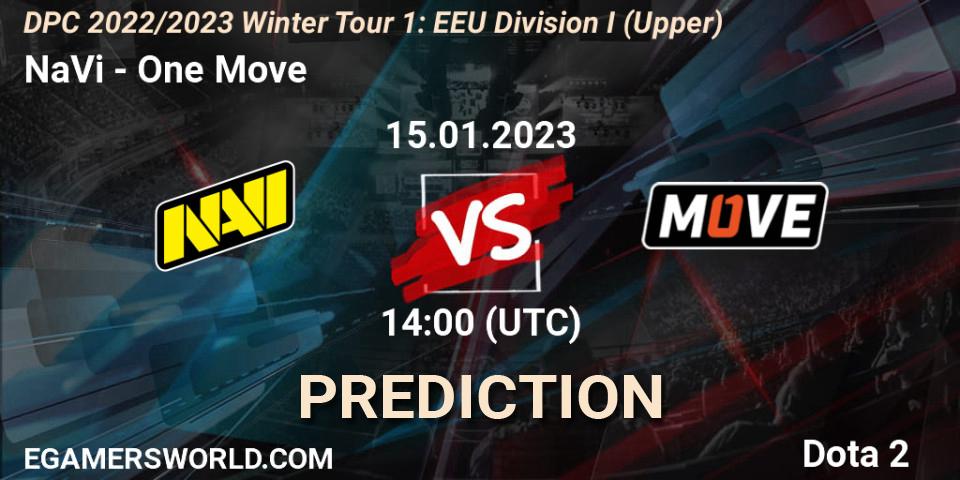 NaVi - One Move: прогноз. 15.01.23, Dota 2, DPC 2022/2023 Winter Tour 1: EEU Division I (Upper)