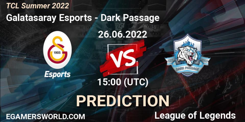 Galatasaray Esports - Dark Passage: прогноз. 26.06.22, LoL, TCL Summer 2022