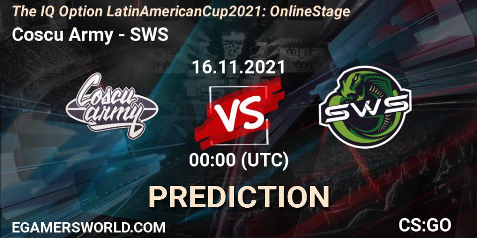 Coscu Army - SWS: прогноз. 16.11.2021 at 00:00, Counter-Strike (CS2), The IQ Option Latin American Cup 2021: Online Stage