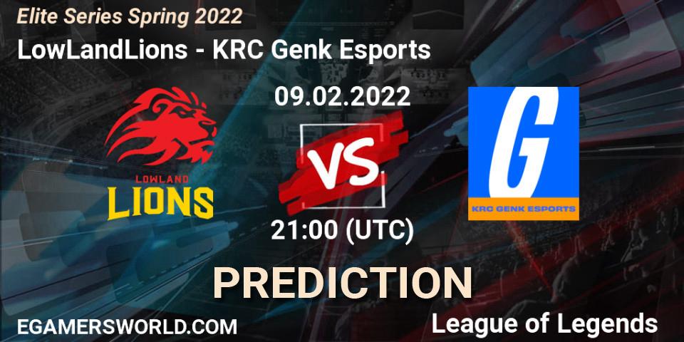 LowLandLions - KRC Genk Esports: прогноз. 09.02.2022 at 21:00, LoL, Elite Series Spring 2022