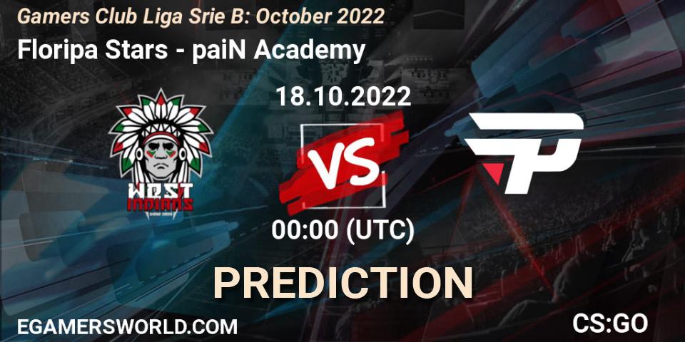 Floripa Stars - paiN Academy: прогноз. 18.10.2022 at 00:00, Counter-Strike (CS2), Gamers Club Liga Série B: October 2022