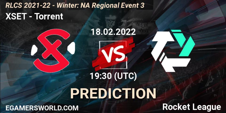 XSET - Torrent: прогноз. 18.02.2022 at 19:30, Rocket League, RLCS 2021-22 - Winter: NA Regional Event 3