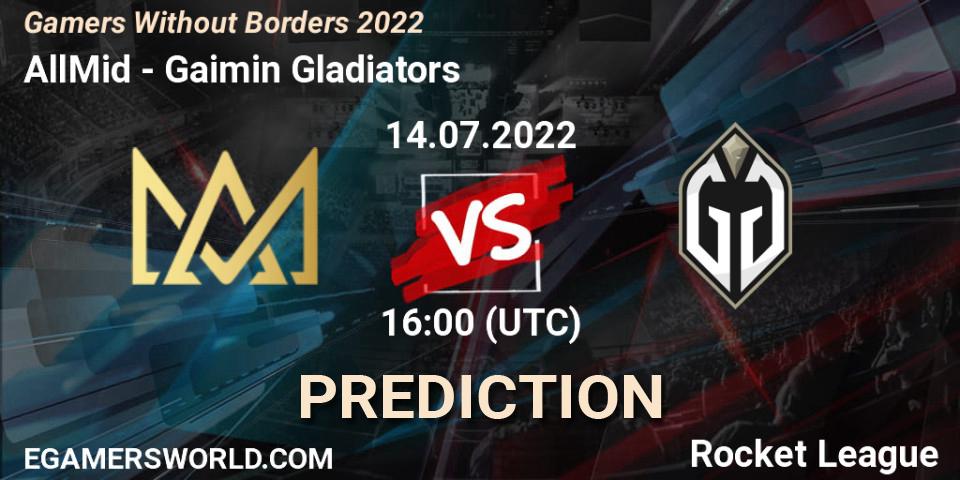 AllMid - Gaimin Gladiators: прогноз. 14.07.2022 at 16:00, Rocket League, Gamers Without Borders 2022
