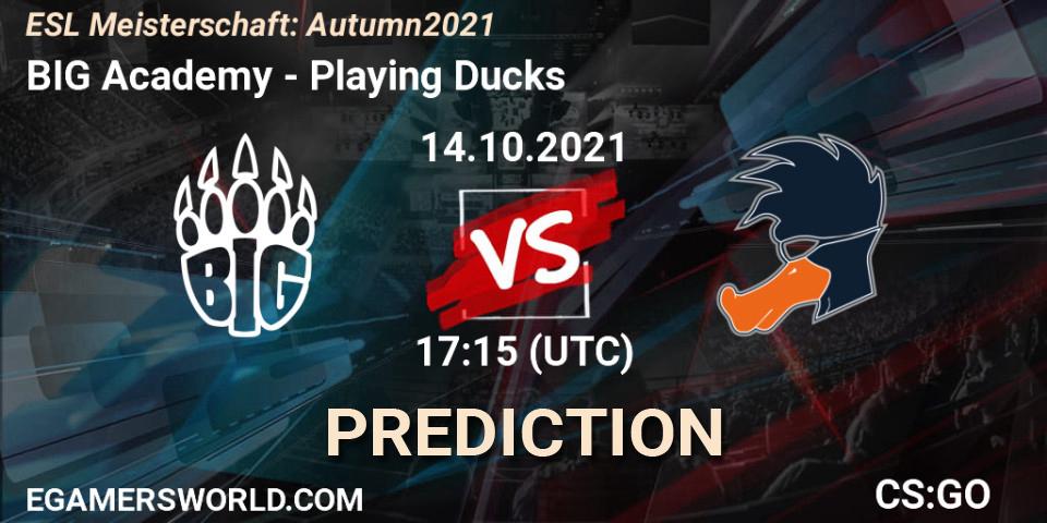BIG Academy - Playing Ducks: прогноз. 14.10.2021 at 17:15, Counter-Strike (CS2), ESL Meisterschaft: Autumn 2021