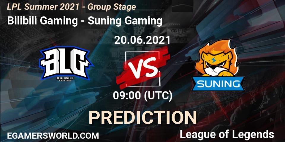 Bilibili Gaming - Suning Gaming: прогноз. 20.06.21, LoL, LPL Summer 2021 - Group Stage
