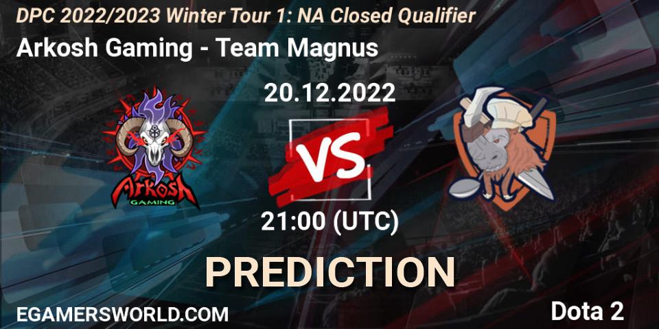 Arkosh Gaming - Team Magnus: прогноз. 20.12.22, Dota 2, DPC 2022/2023 Winter Tour 1: NA Closed Qualifier