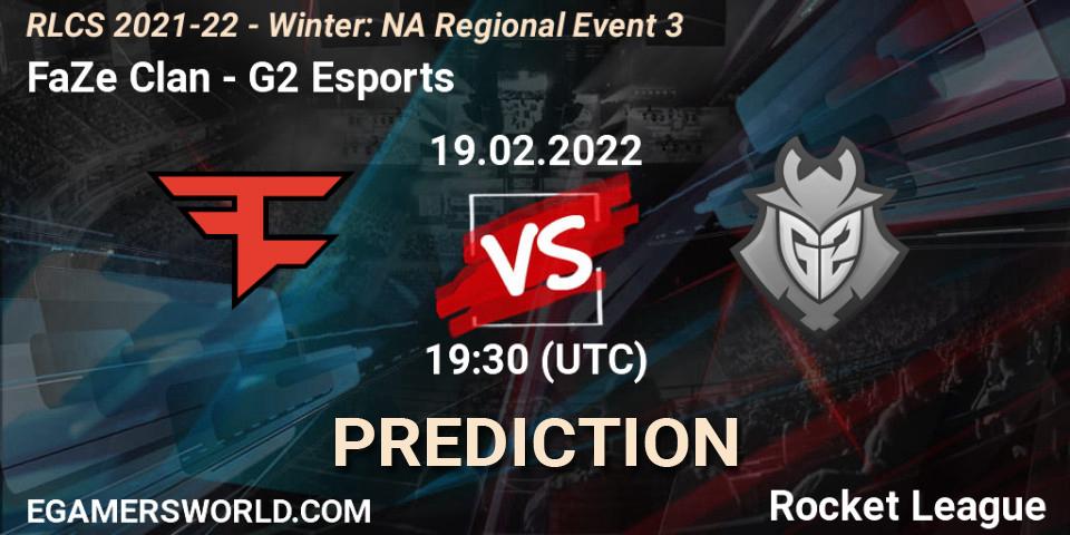 FaZe Clan - G2 Esports: прогноз. 19.02.2022 at 19:15, Rocket League, RLCS 2021-22 - Winter: NA Regional Event 3