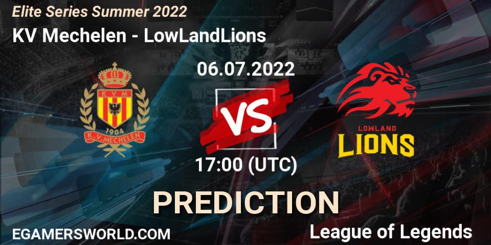 KV Mechelen - LowLandLions: прогноз. 06.07.22, LoL, Elite Series Summer 2022