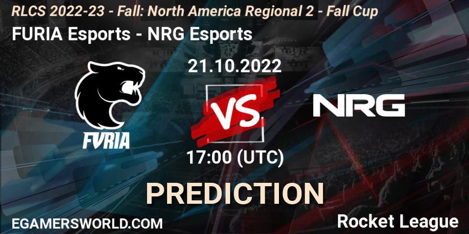 FURIA Esports - NRG Esports: прогноз. 21.10.2022 at 17:00, Rocket League, RLCS 2022-23 - Fall: North America Regional 2 - Fall Cup