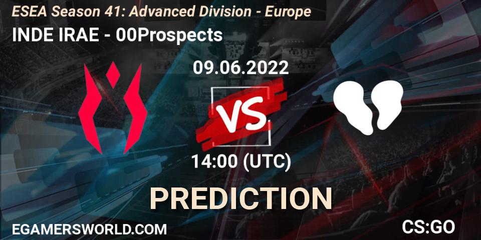 INDE IRAE - 00Prospects: прогноз. 09.06.2022 at 14:00, Counter-Strike (CS2), ESEA Season 41: Advanced Division - Europe