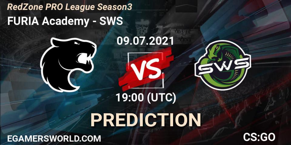 FURIA Academy - SWS: прогноз. 09.07.2021 at 19:00, Counter-Strike (CS2), RedZone PRO League Season 3